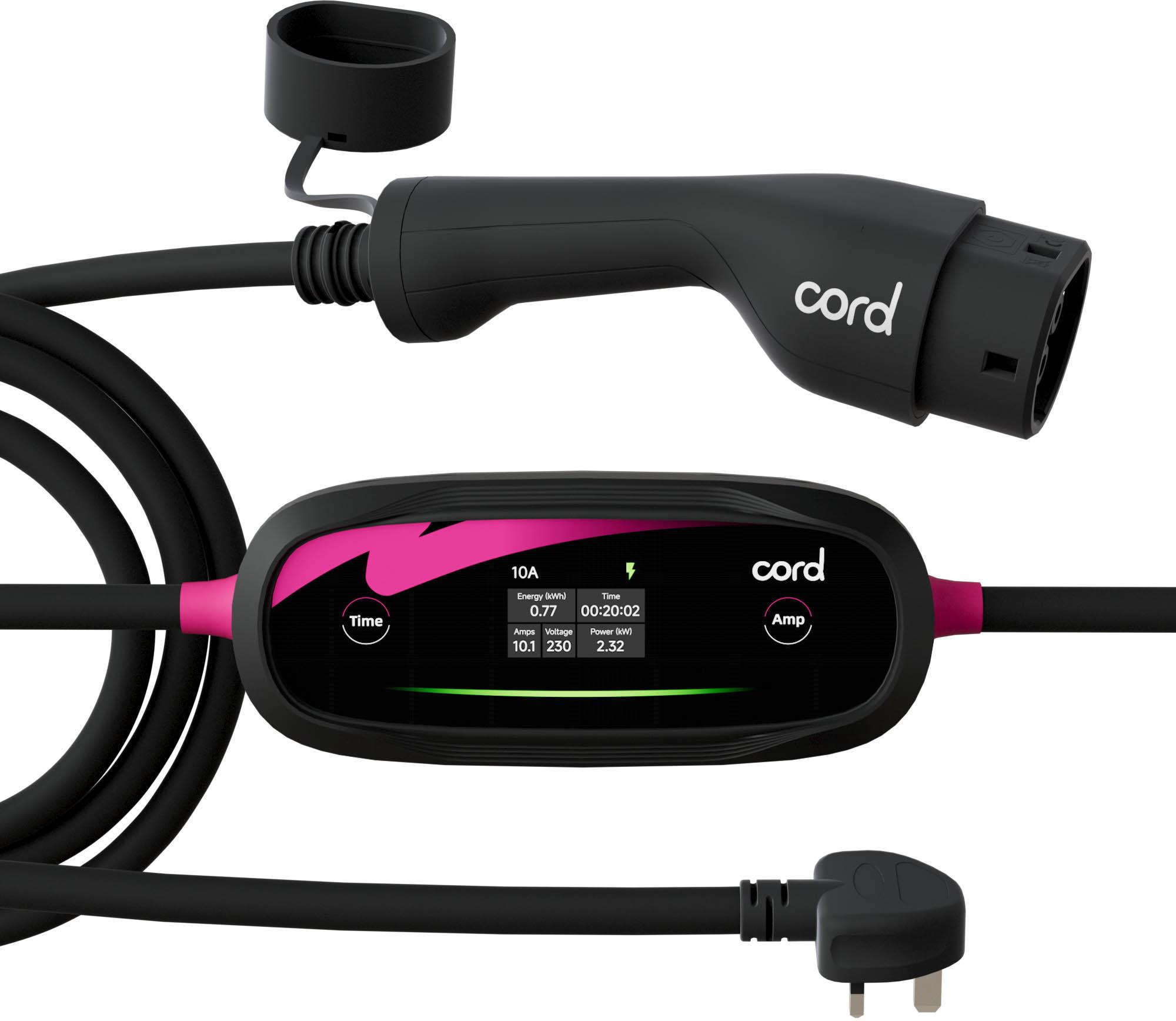 Cord Plus Portable Charger 10 metre 230V 6A-8A-10A Max 2.3kW - UK Plug
