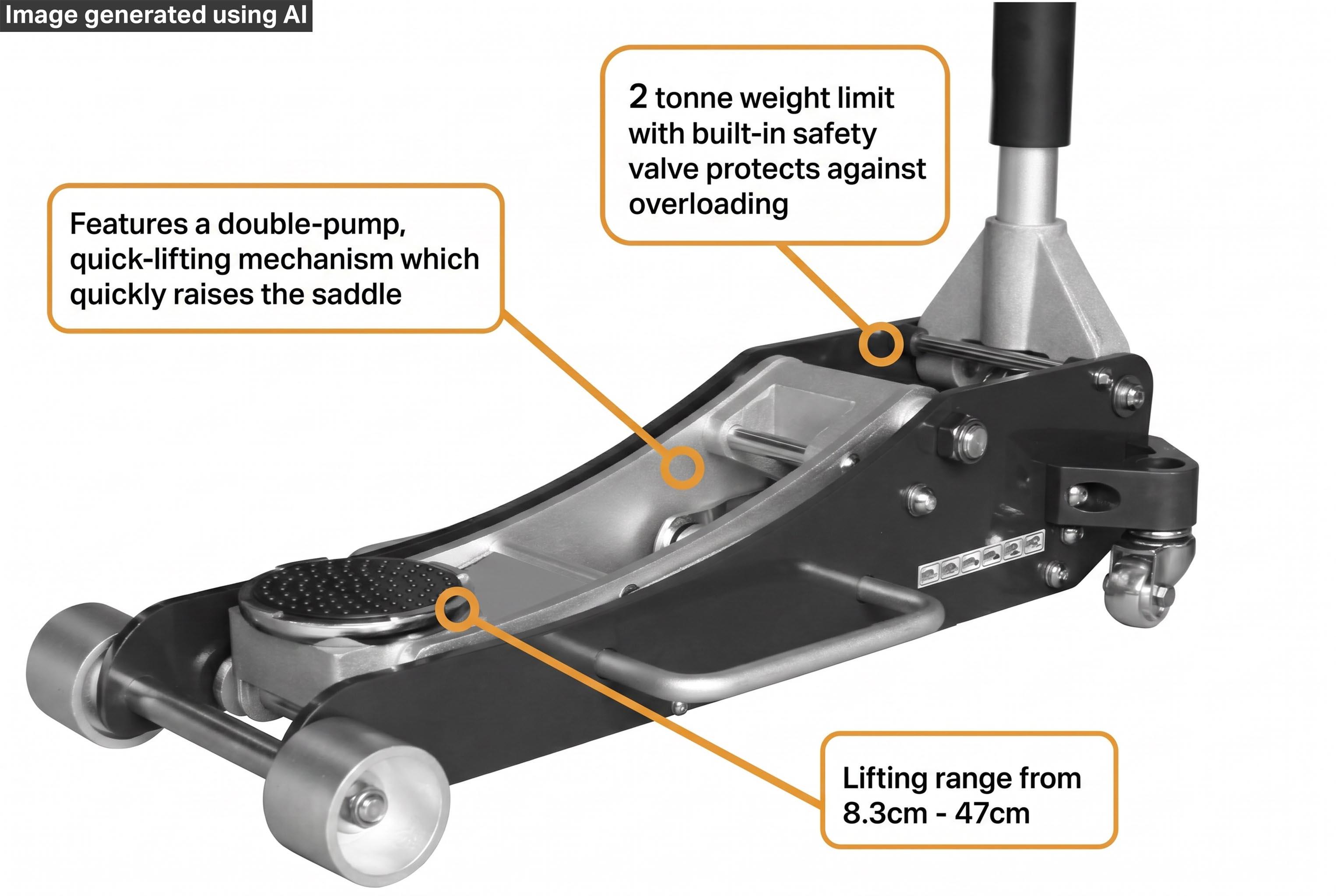 Halfords Advanced 2 Tonne Aluminium Trolley Jack