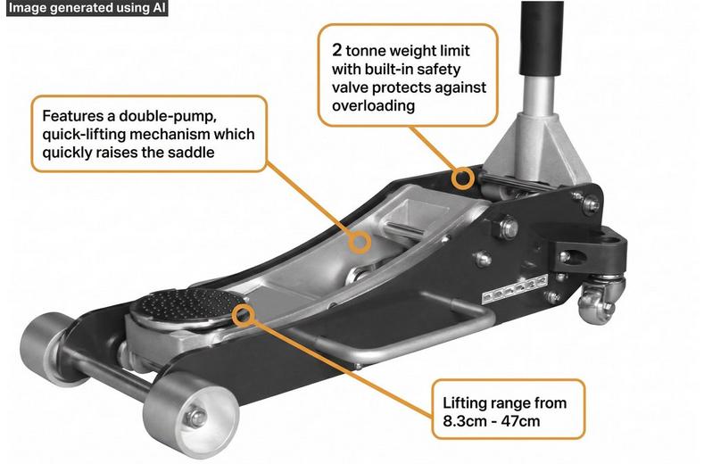 Halfords Advanced 2 Tonne Aluminium Trolley Jack Halfords Advanced 2 Tonne Aluminium Trolley Jack