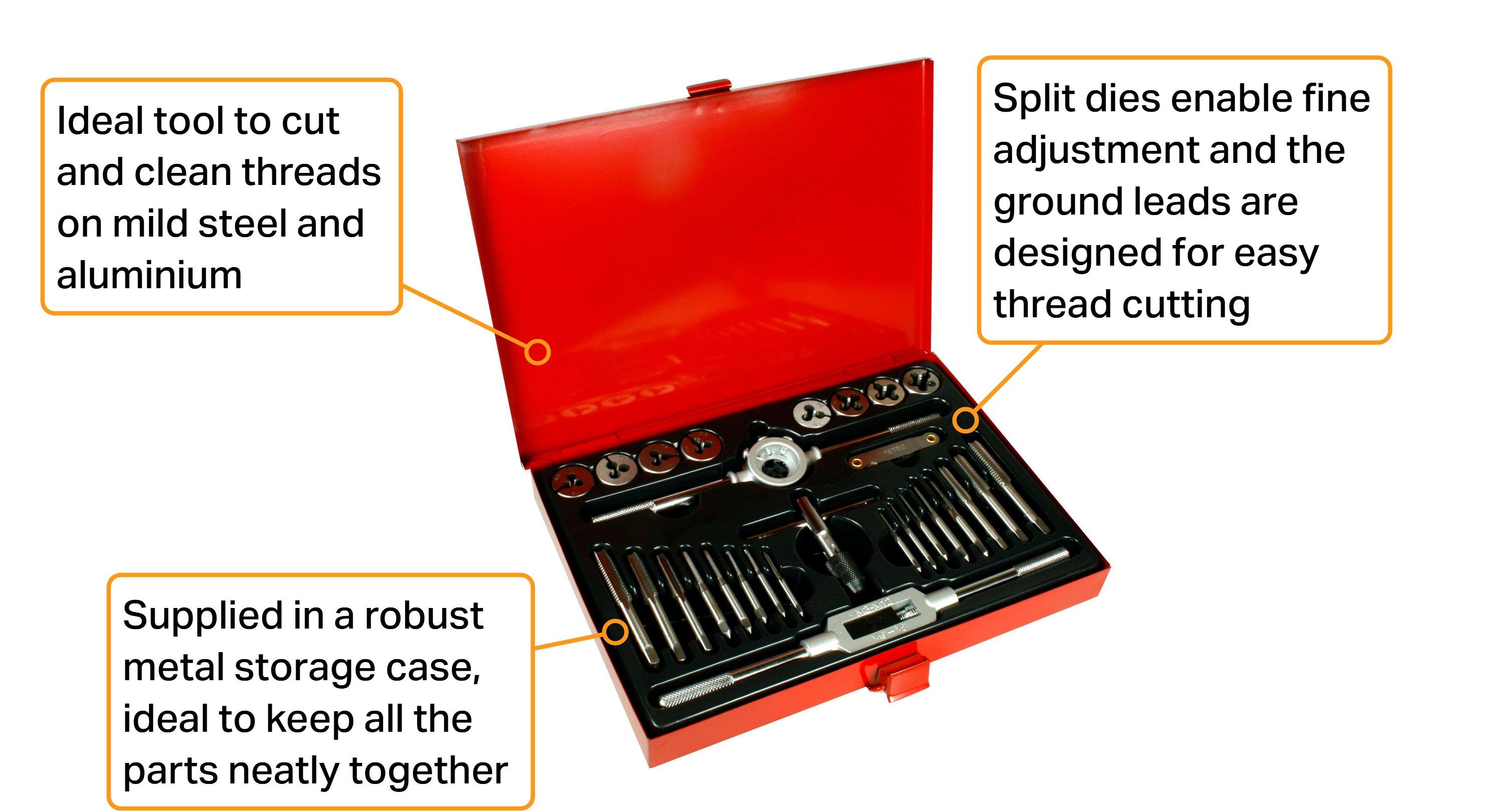 Halfords 28 piece Metric Tap & Die Set