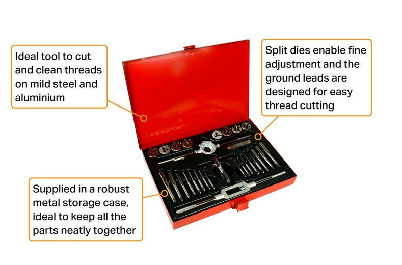 Halfords 28 piece Metric Tap & Die Set Halfords 28 piece Metric Tap & Die Set