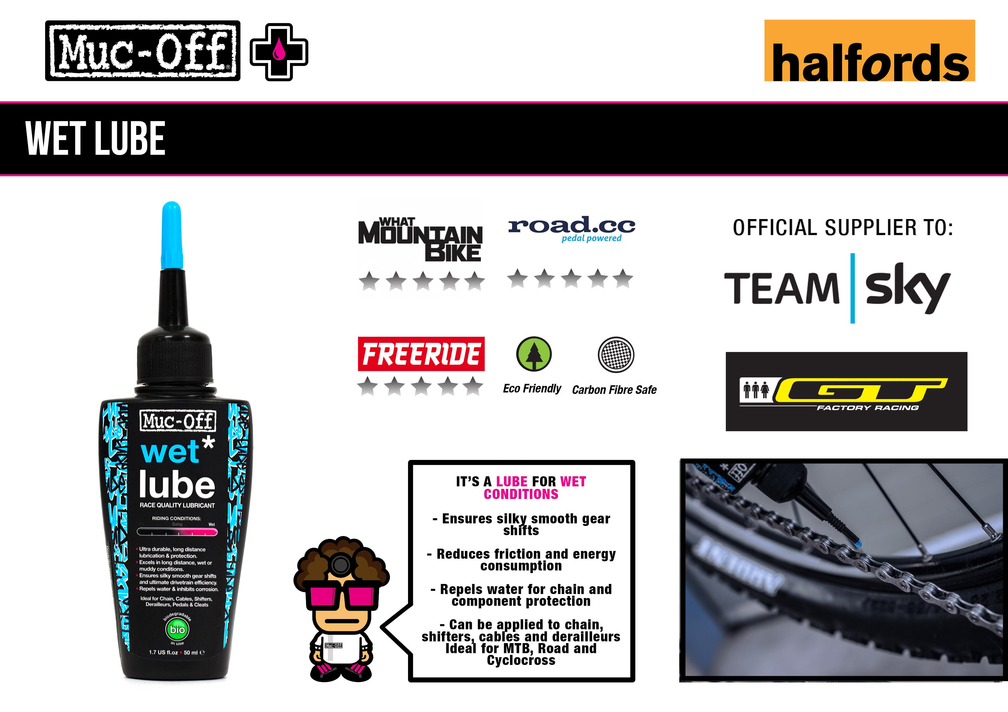 Muc-Off Wet Lube Bike Lubricant, 50ml