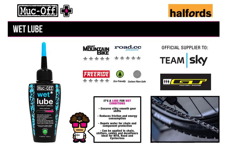 Muc-Off Wet Lube Bike Lubricant, 50ml Muc-Off Wet Lube Bike Lubricant, 50ml