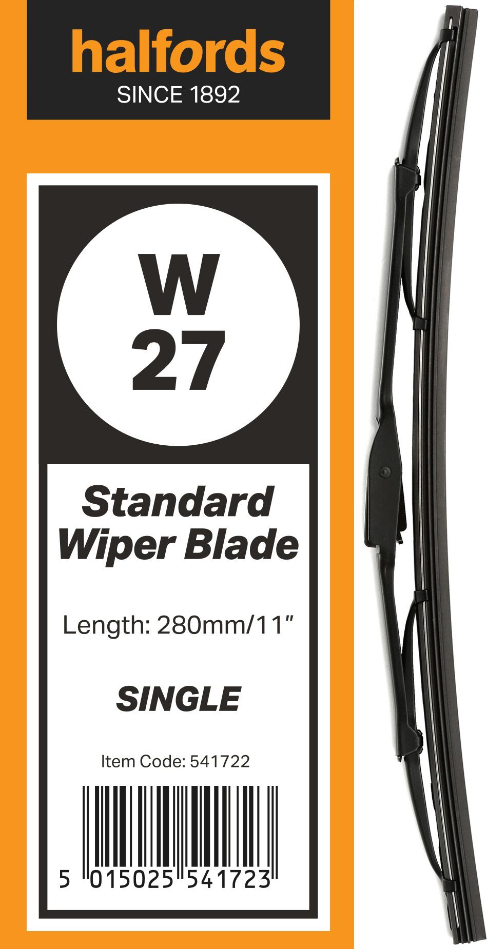 Halfords W27 Wiper Blade Single Halfords UK