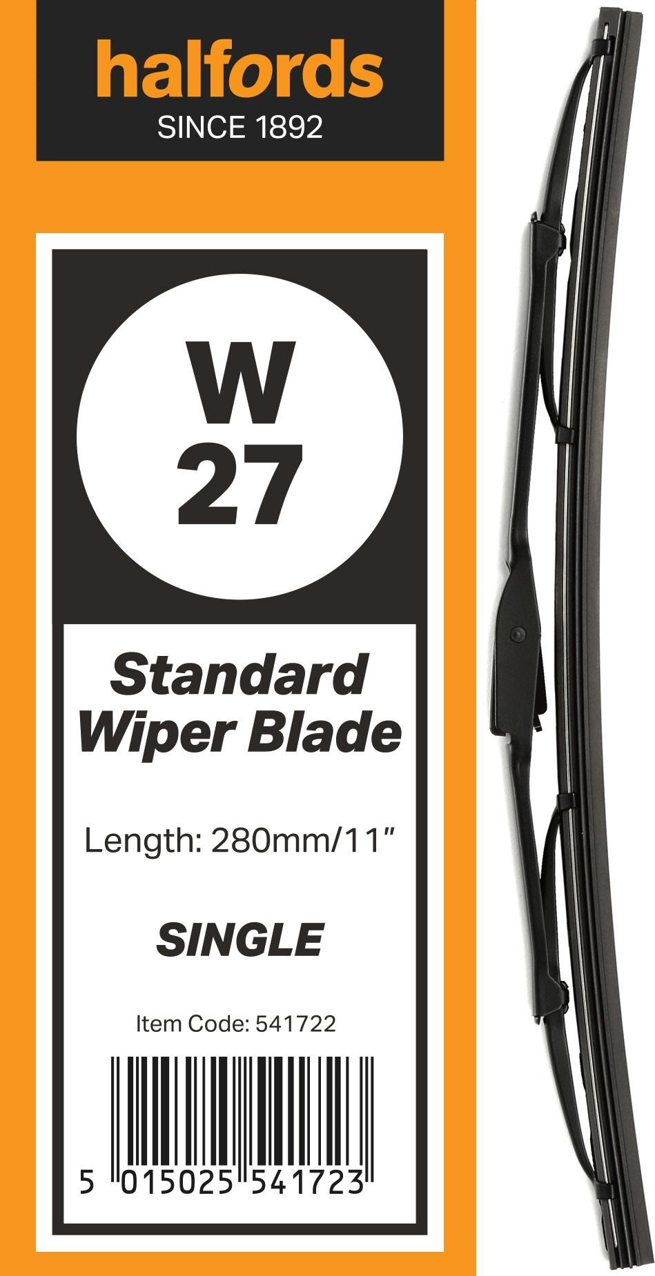 Halfords W27 Wiper Blade - Single