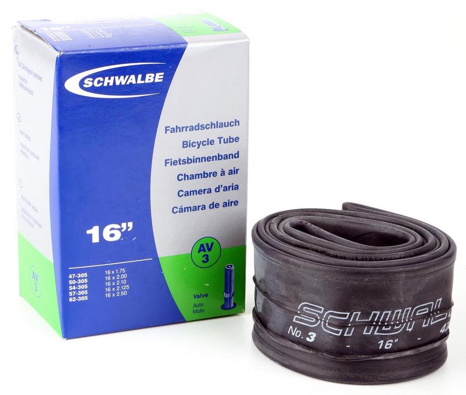 Halfords Schwalbe Bike Inner Tube, 16 Inch X 1 .75 - 2.5 Inch (Av3) | Extra 8% off for BC Members