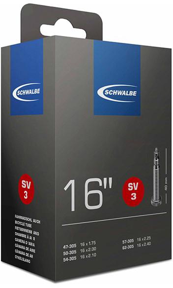 Halfords Schwalbe Bike Inner Tube, 16 inch x 1.75 - 2.5 inch (SV3) | Extra 8% off for BC Members