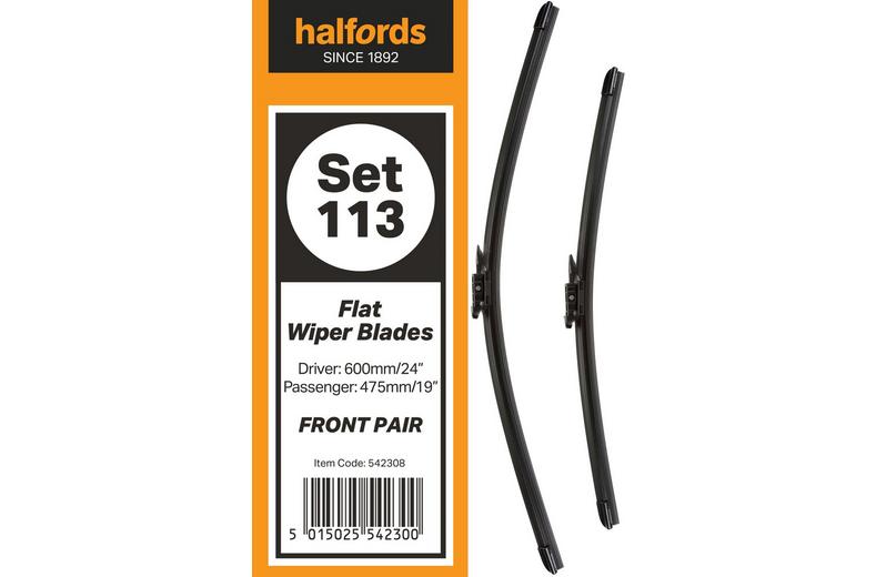 Halfords Set 113 Wiper Blades - Front Pair Halfords Set 113 Wiper Blades - Front Pair