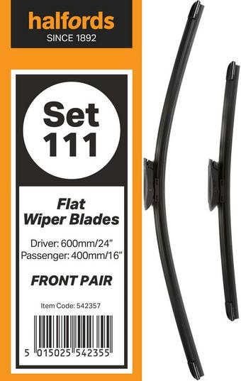Halfords Set 111 Wiper Blades - Front Pair