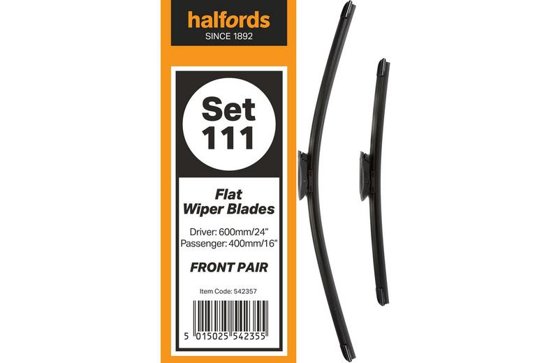 Halfords Set 111 Wiper Blades - Front Pair Halfords Set 111 Wiper Blades - Front Pair