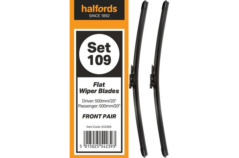 Halfords Set 109 Wiper Blades - Front Pair Halfords Set 109 Wiper Blades - Front Pair