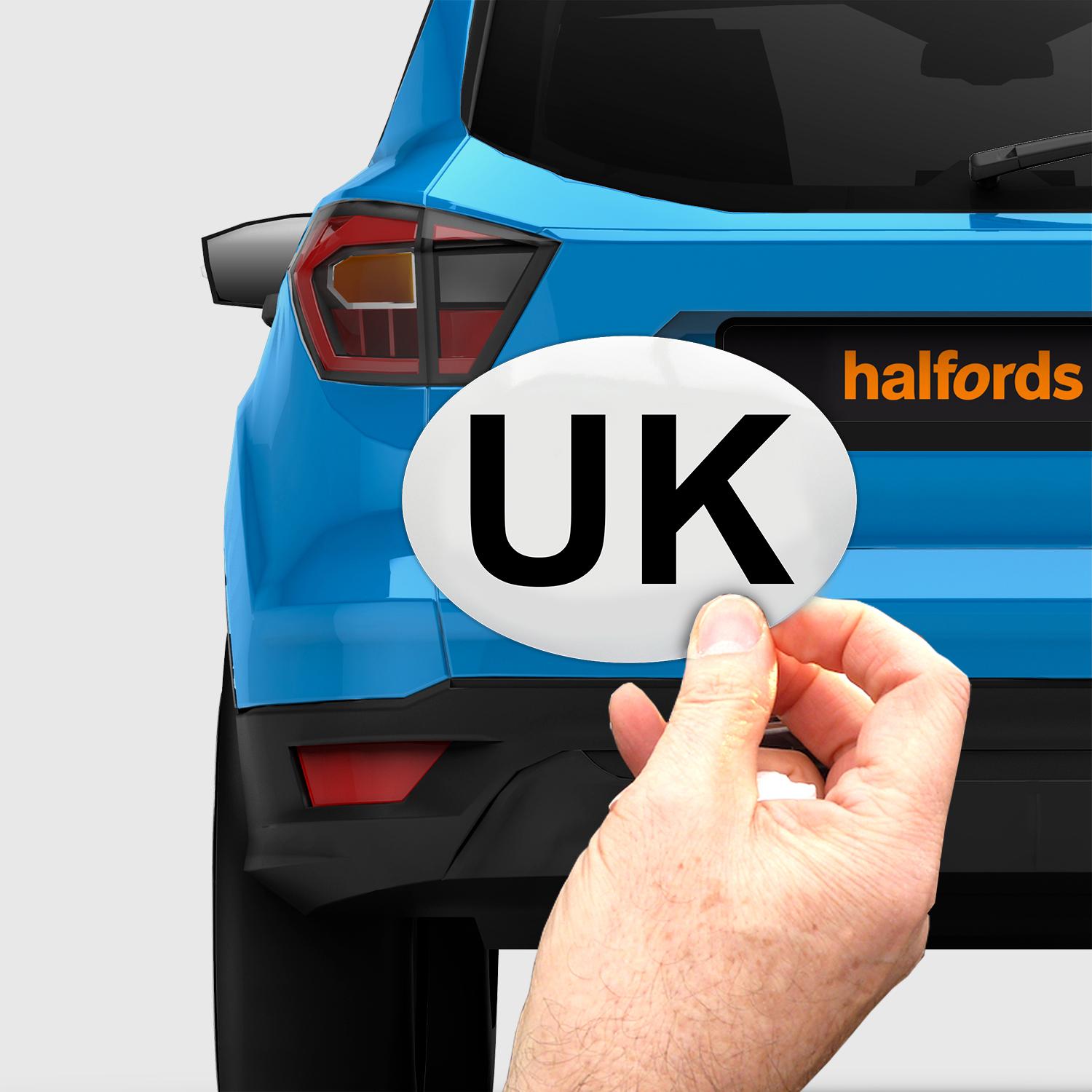 Halfords Oval UK Cling Sticker