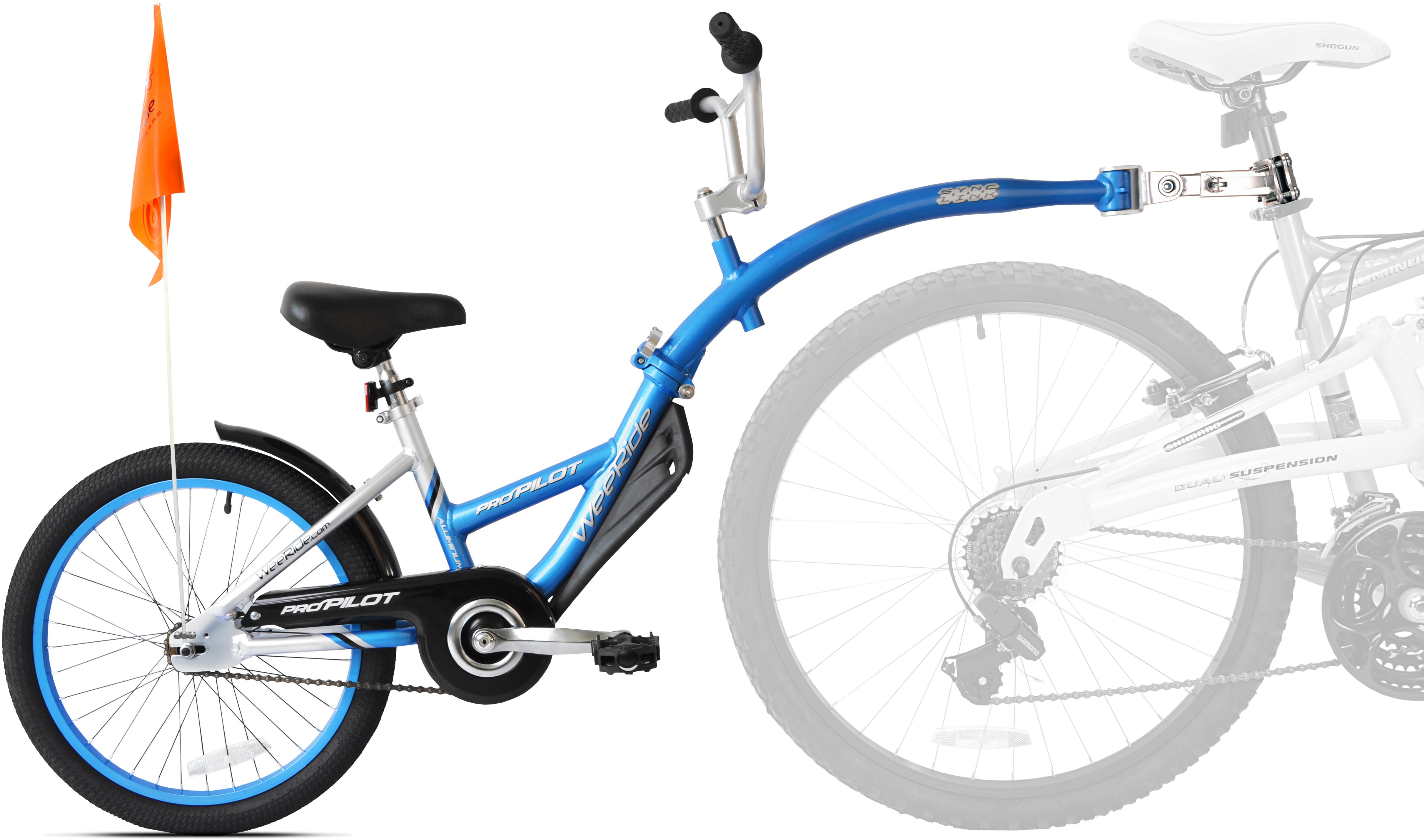 Weeride Pro Pilot Aluminium Tagalong Trailer Bike Seat - Blue