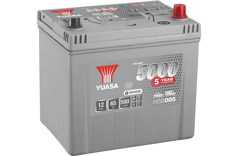Yuasa HSB005 Silver 12V Car Battery 5 Year Guarantee Yuasa HSB005 Silver 12V Car Battery 5 Year Guarantee