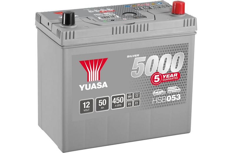 Yuasa HSB053 Silver 12V Car Battery 5 Year Guarantee Yuasa HSB053 Silver 12V Car Battery 5 Year Guarantee