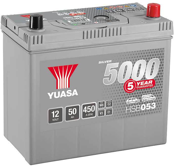Yuasa HSB053 Silver 12V Car Battery 5 Year Guarantee