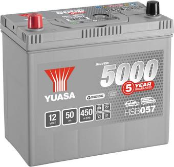 Yuasa HSB057 Silver 12V SMF Car Battery 5 Year Guarantee