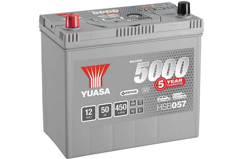 Yuasa HSB057 Silver 12V SMF Car Battery 5 Year Guarantee Yuasa HSB057 Silver 12V SMF Car Battery 5 Year Guarantee