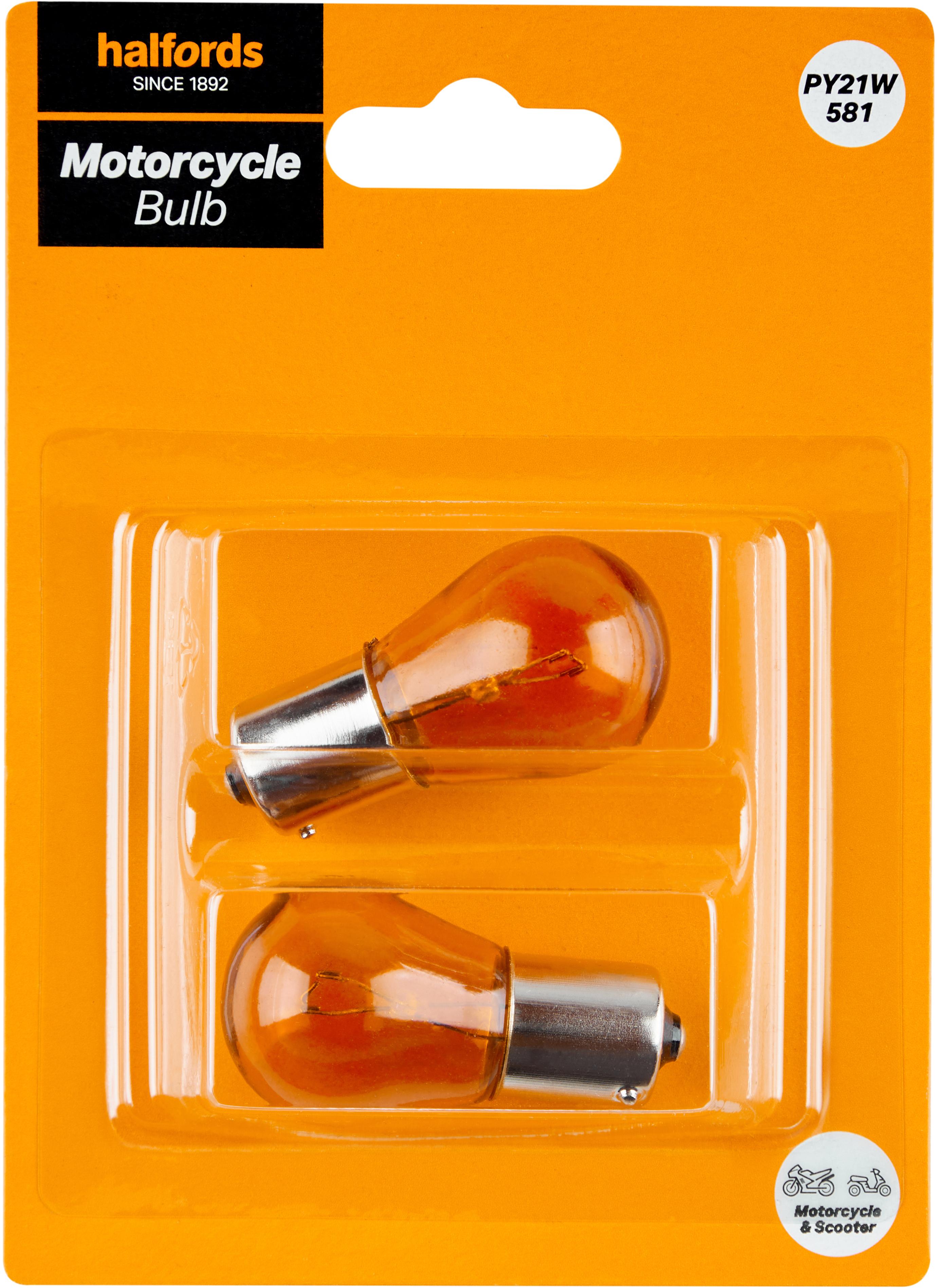 Halfords Core Motorcycle Bulb Py21W 581