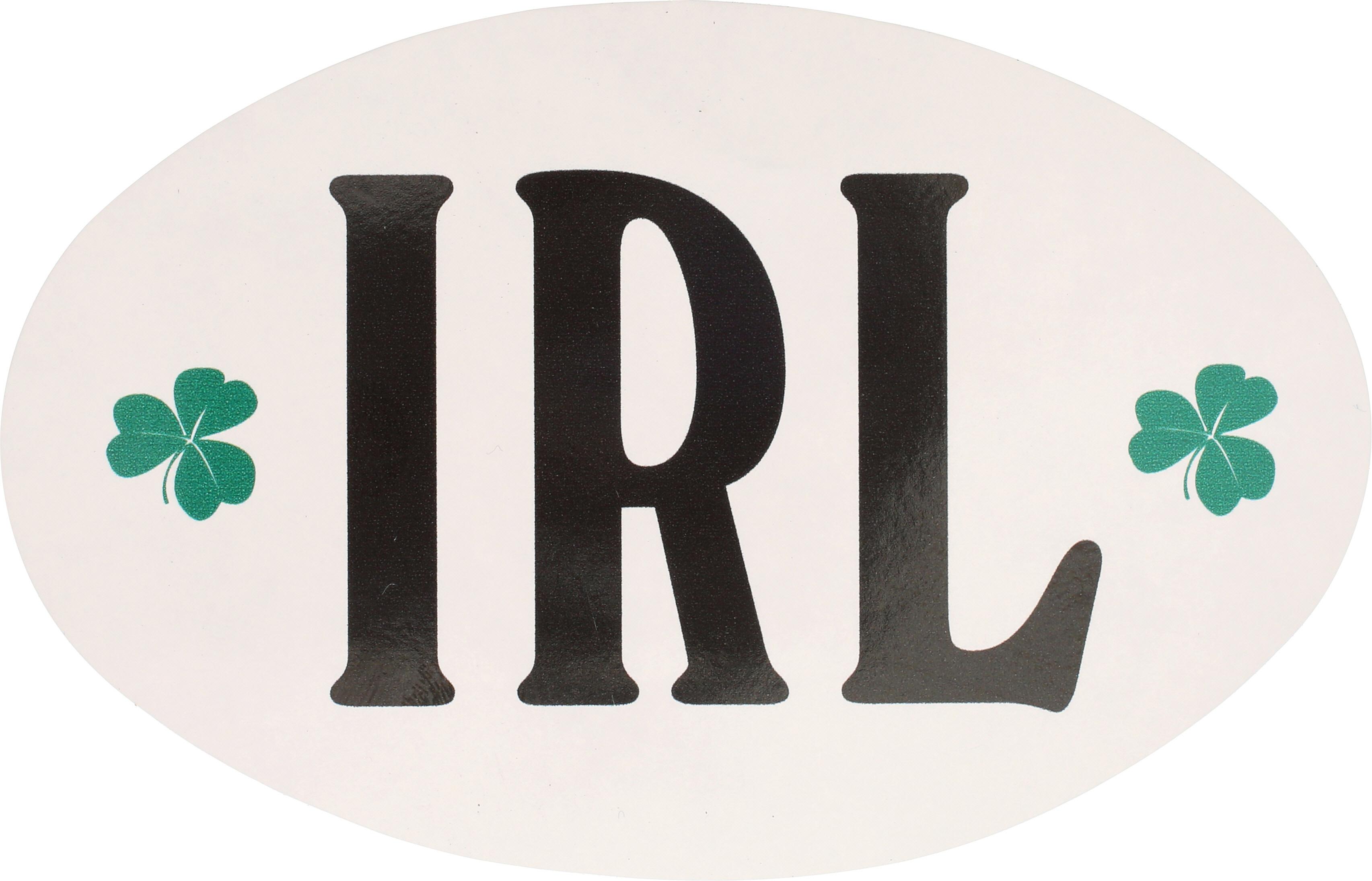 Irl Shamrock Oval Sticker