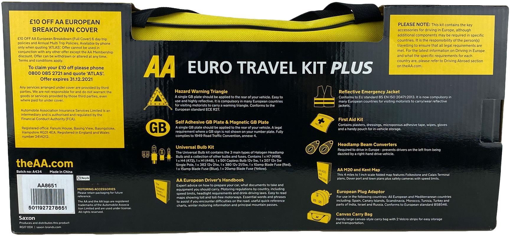 AA Euro Travel Kit PLUS