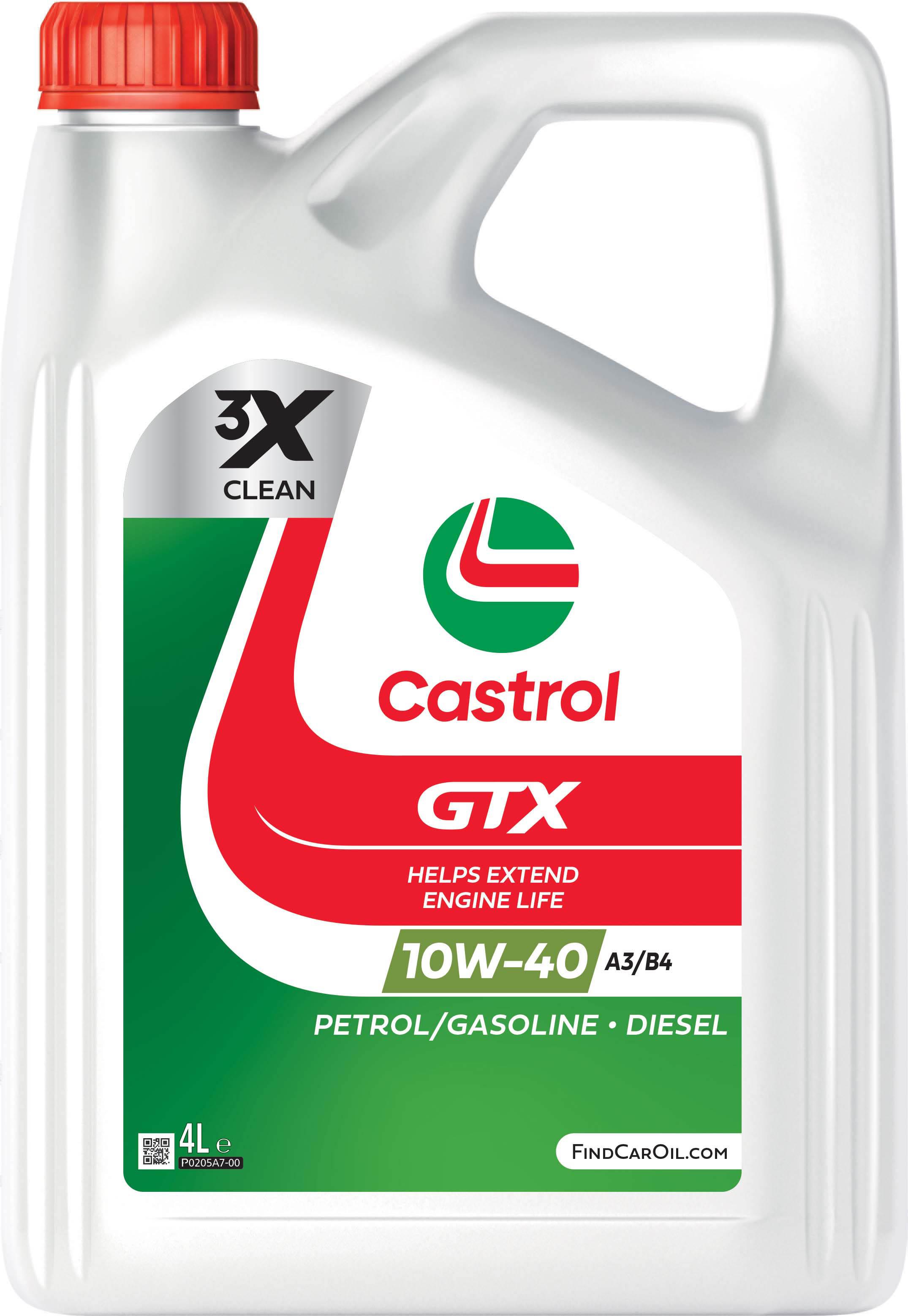 Castrol Gtx Ultraclean 10W40 Oil 4L