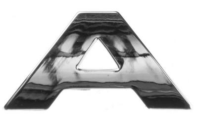 Chrome Letter Badge A