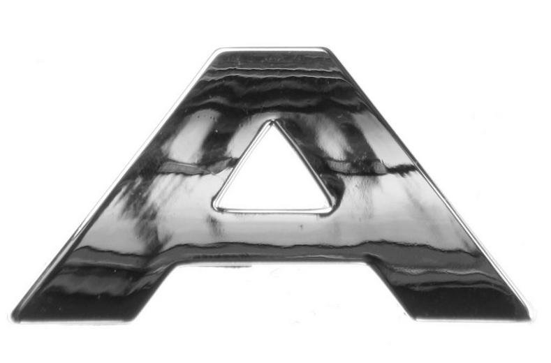 Chrome Letter Badge A Chrome Letter Badge A