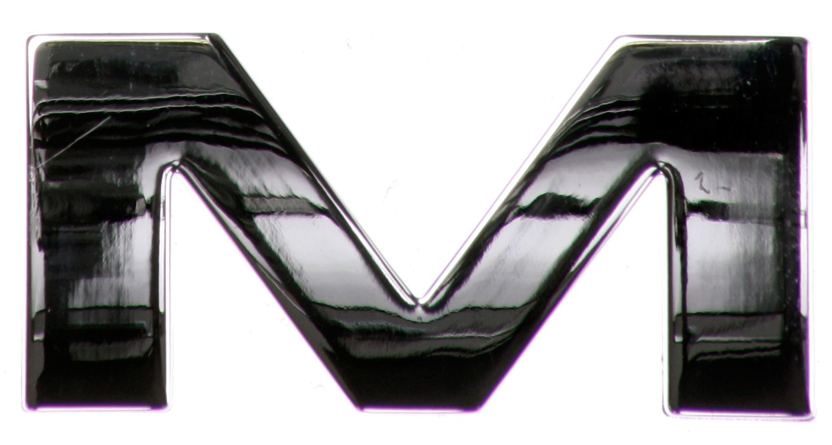 Chrome Letter Badge M