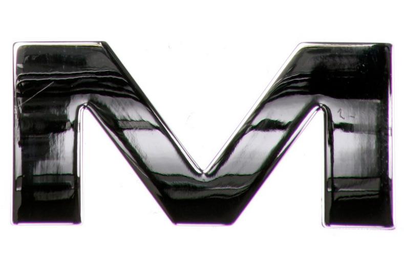 Chrome Letter Badge M Chrome Letter Badge M