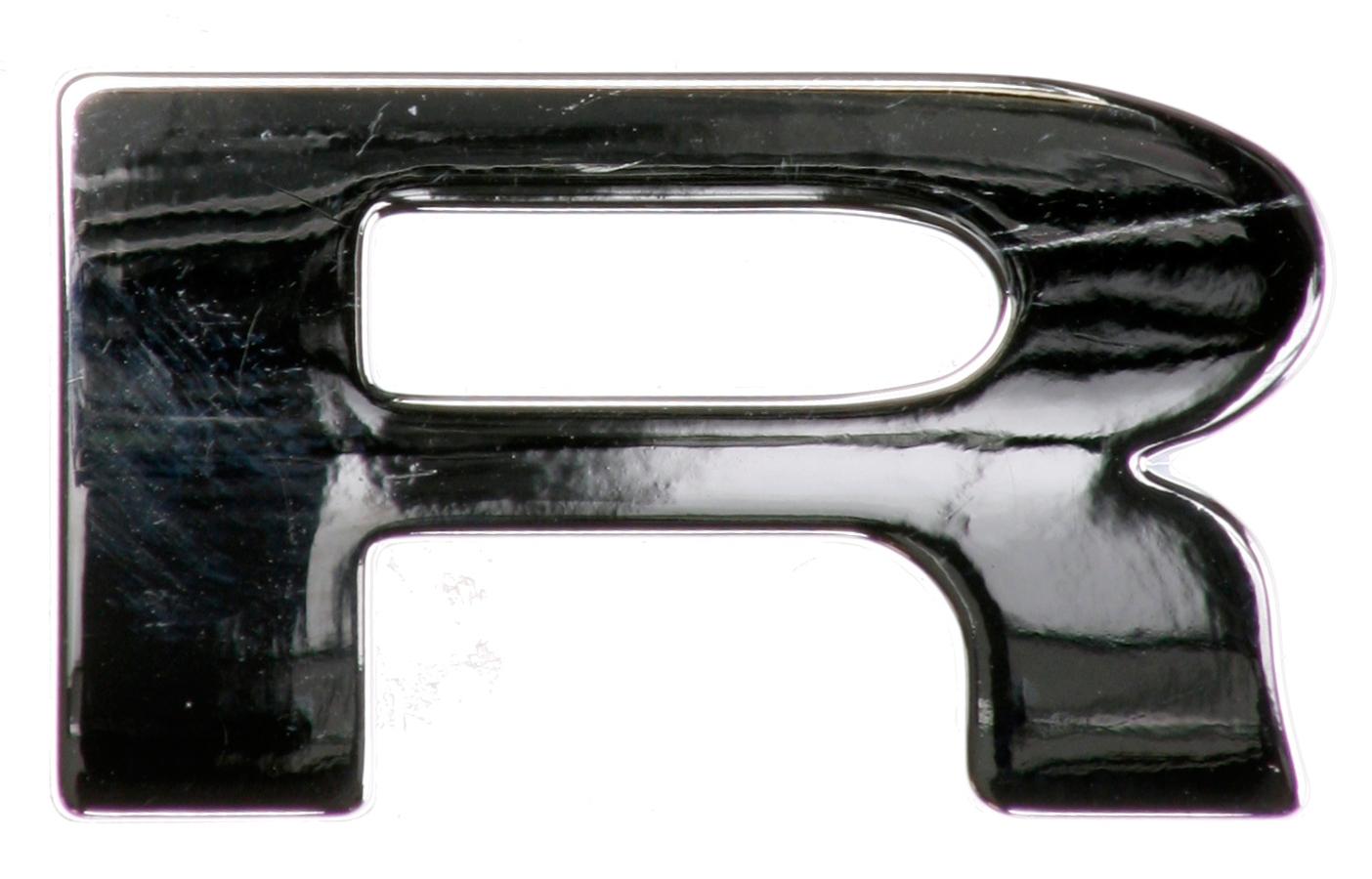 Chrome Letter Badge R