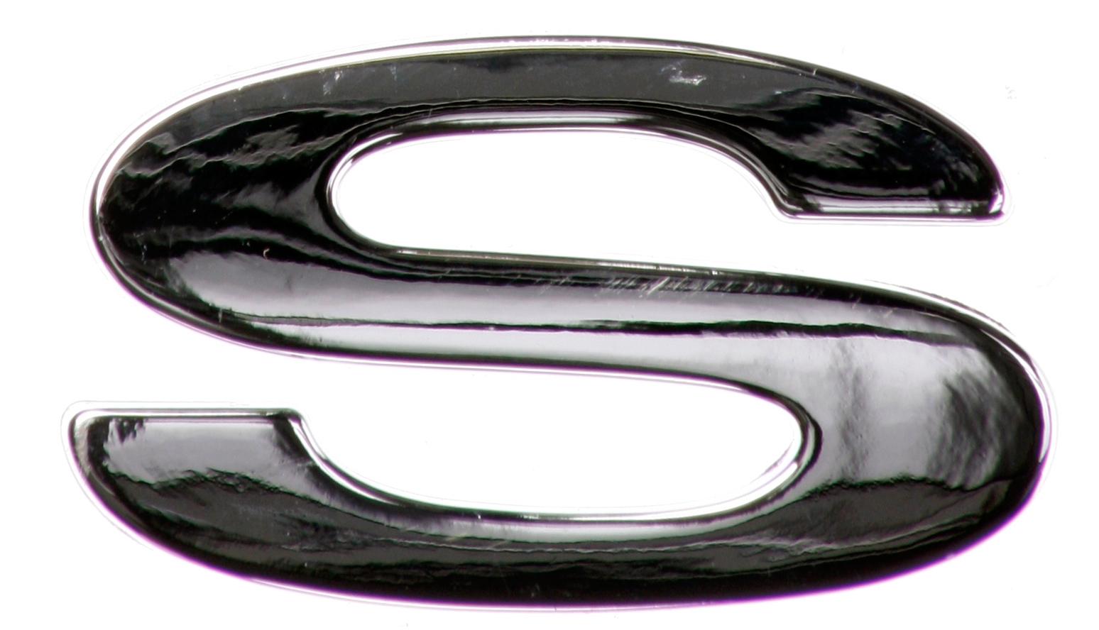 Chrome Letter Badge S