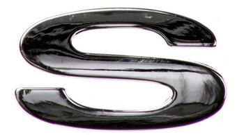 Chrome Letter Badge S
