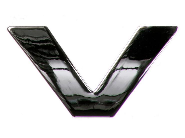 Chrome Letter Badge V
