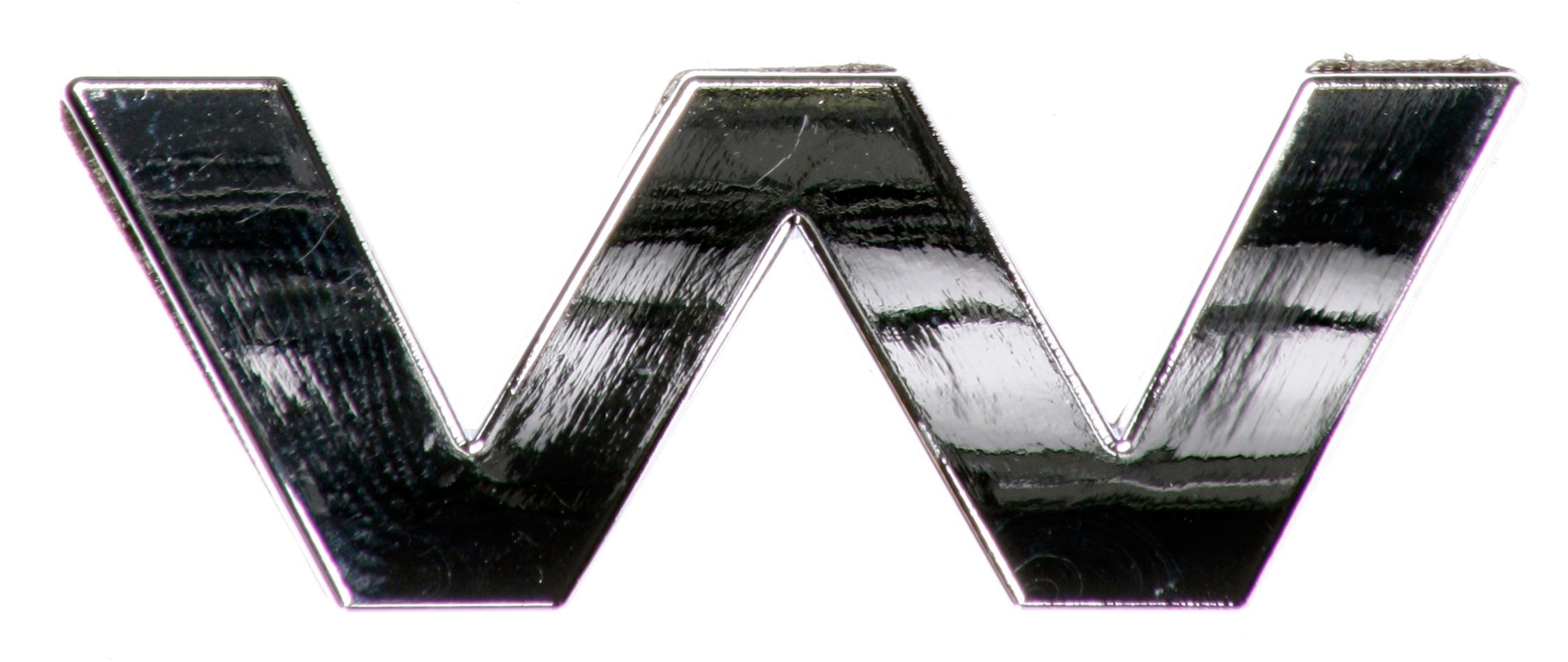 Chrome Letter Badge W