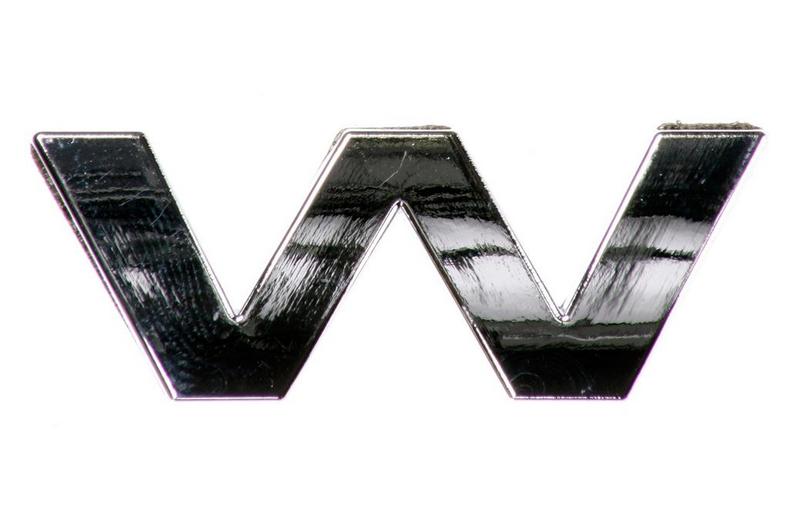 Chrome Letter Badge W Chrome Letter Badge W