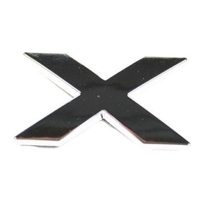 Chrome Letter Badge X
