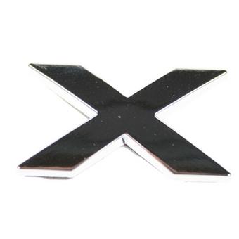 Chrome Letter Badge X