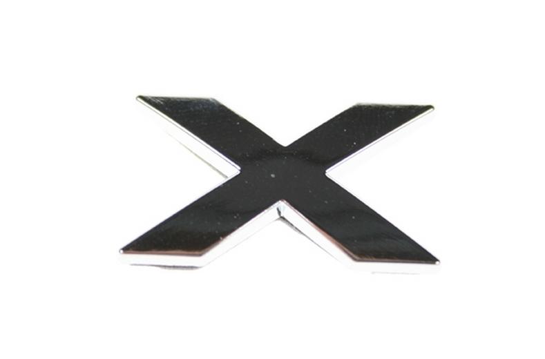 Chrome Letter Badge X Chrome Letter Badge X