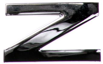Chrome Letter Badge Z