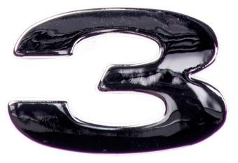 Chrome Number Badge 3