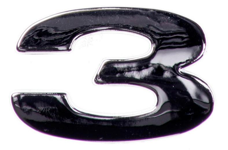 Chrome Number Badge 3 Chrome Number Badge 3