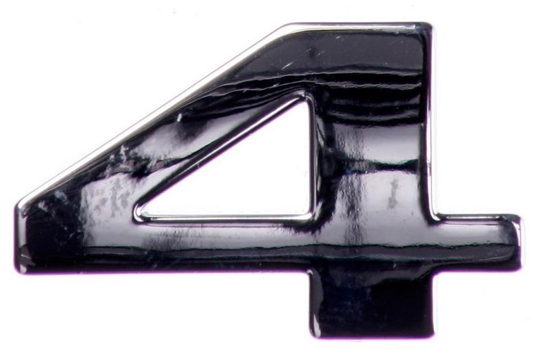 Chrome Number Badge 4 Chrome Number Badge 4