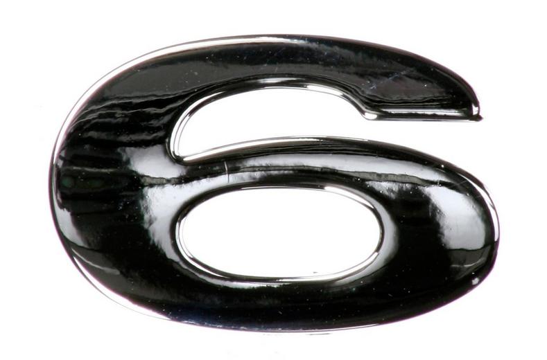 Chrome Number Badge 6 Chrome Number Badge 6