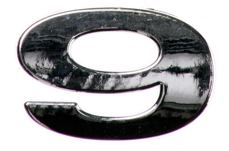 Chrome Number Badge 9 Chrome Number Badge 9