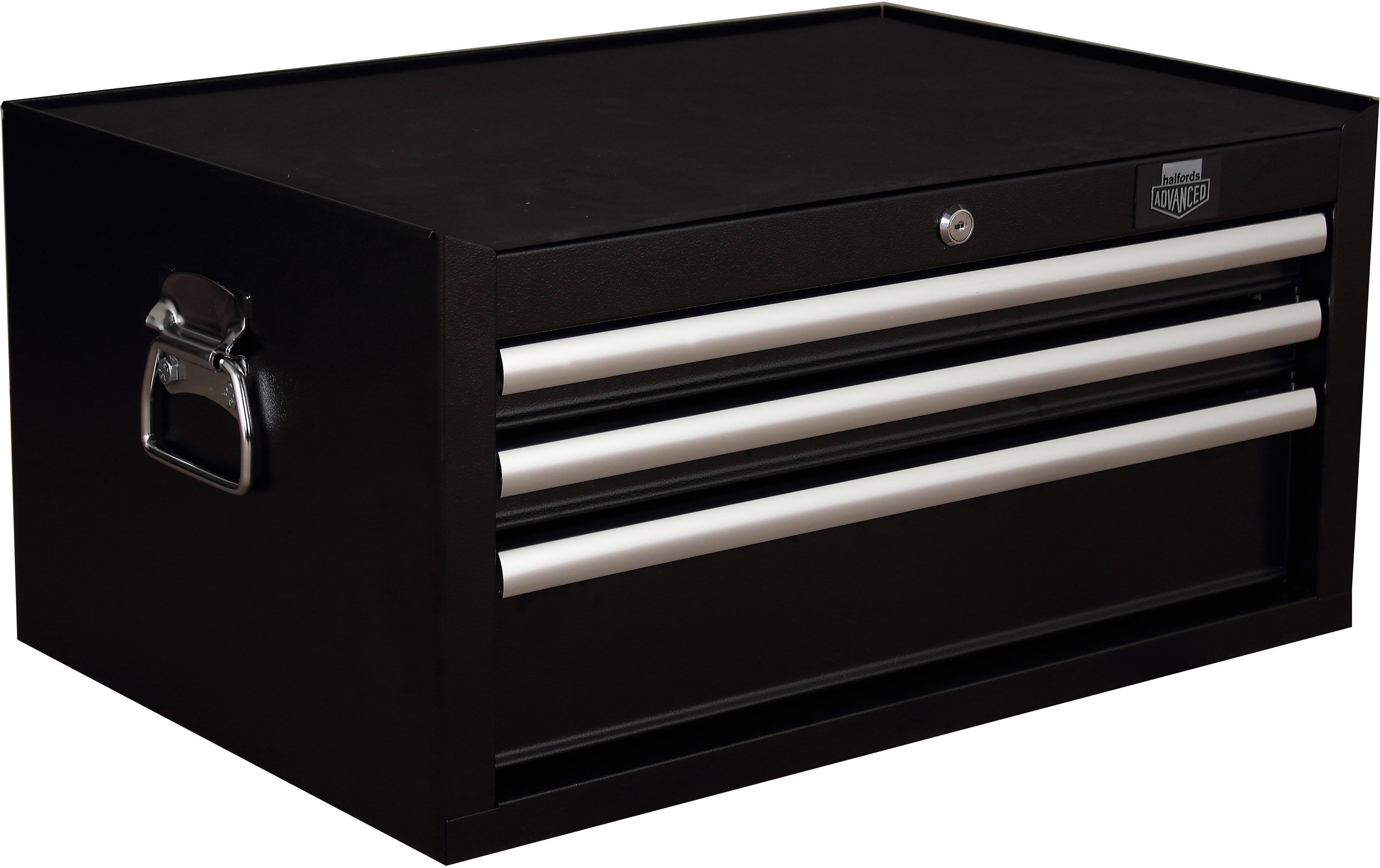 Halfords Advanced 3 Drawer Middle Chest - Black
