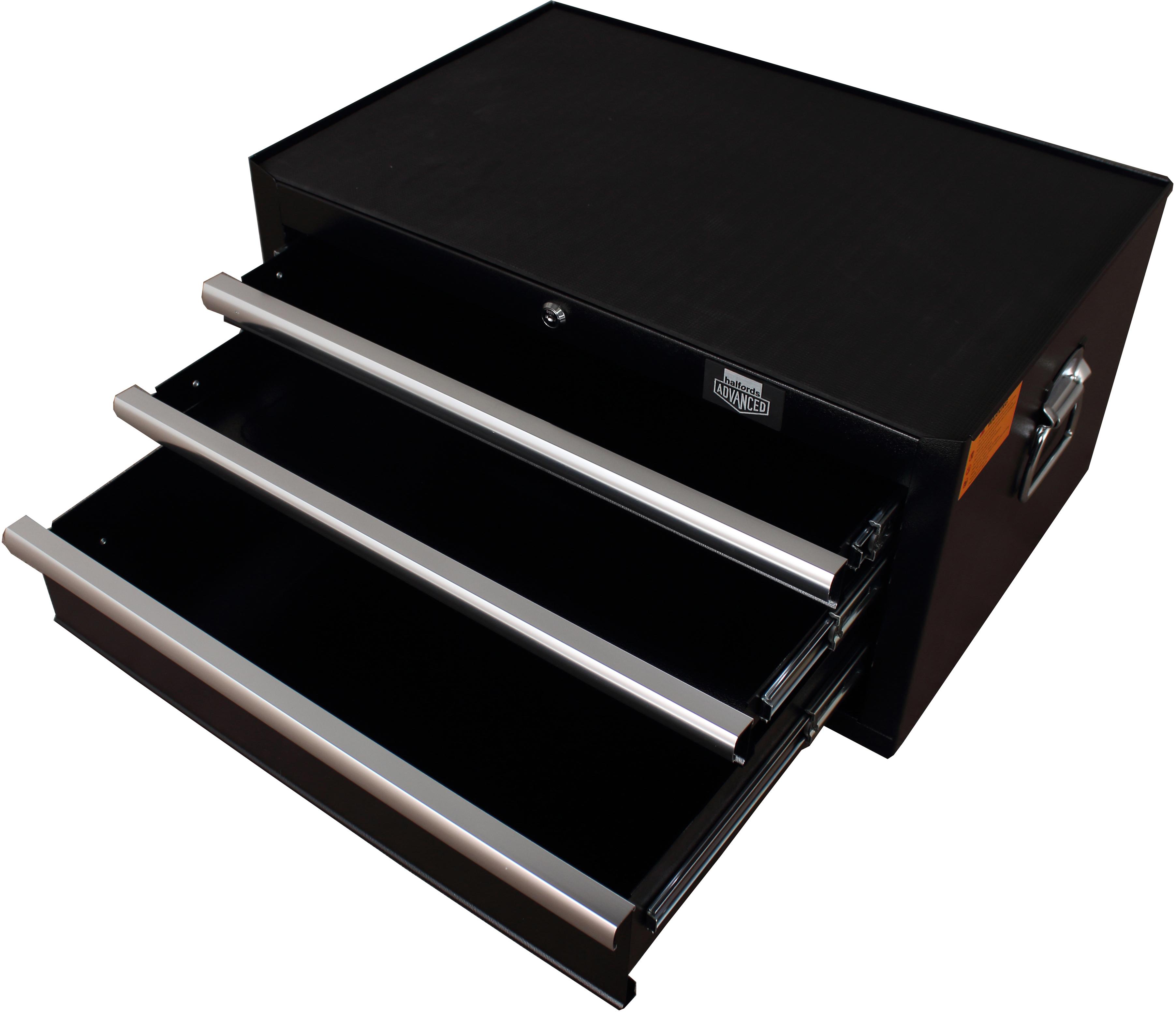 Halfords Advanced 3 Drawer Middle Chest - Black