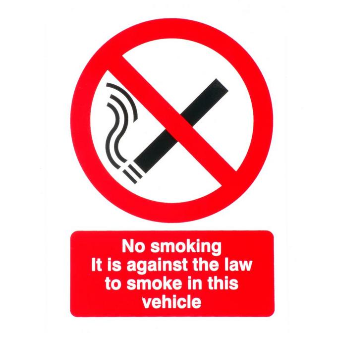 10 NO SMOKING IN THIS VEHICLE STICKERS FOR GLASS