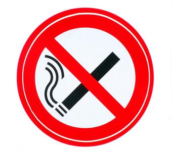 Storm Graphics No Smoking Double Sided Sticker 70mm