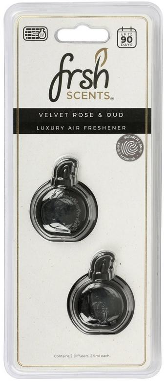 FRSH 2PK Vent Clip Air Freshener Velvet Rose & Oud